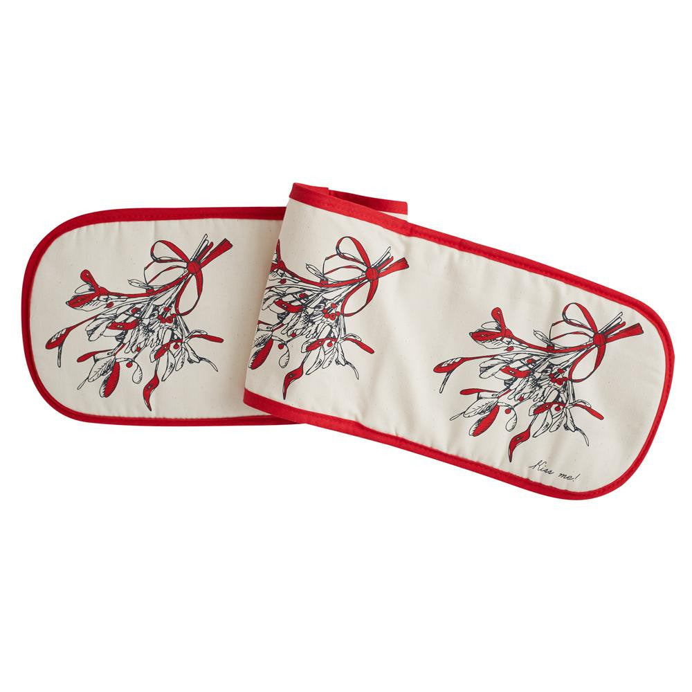Mistletoe Double Oven Glove from Victoria Eggs.