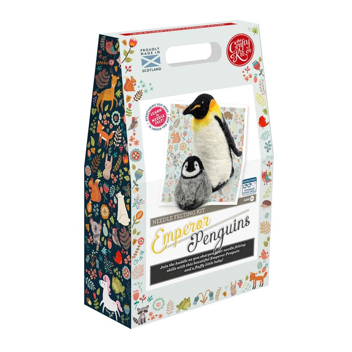 Emperor Penguins Needle Felting Kit from The Crafty Kit Co. Made in Scotland