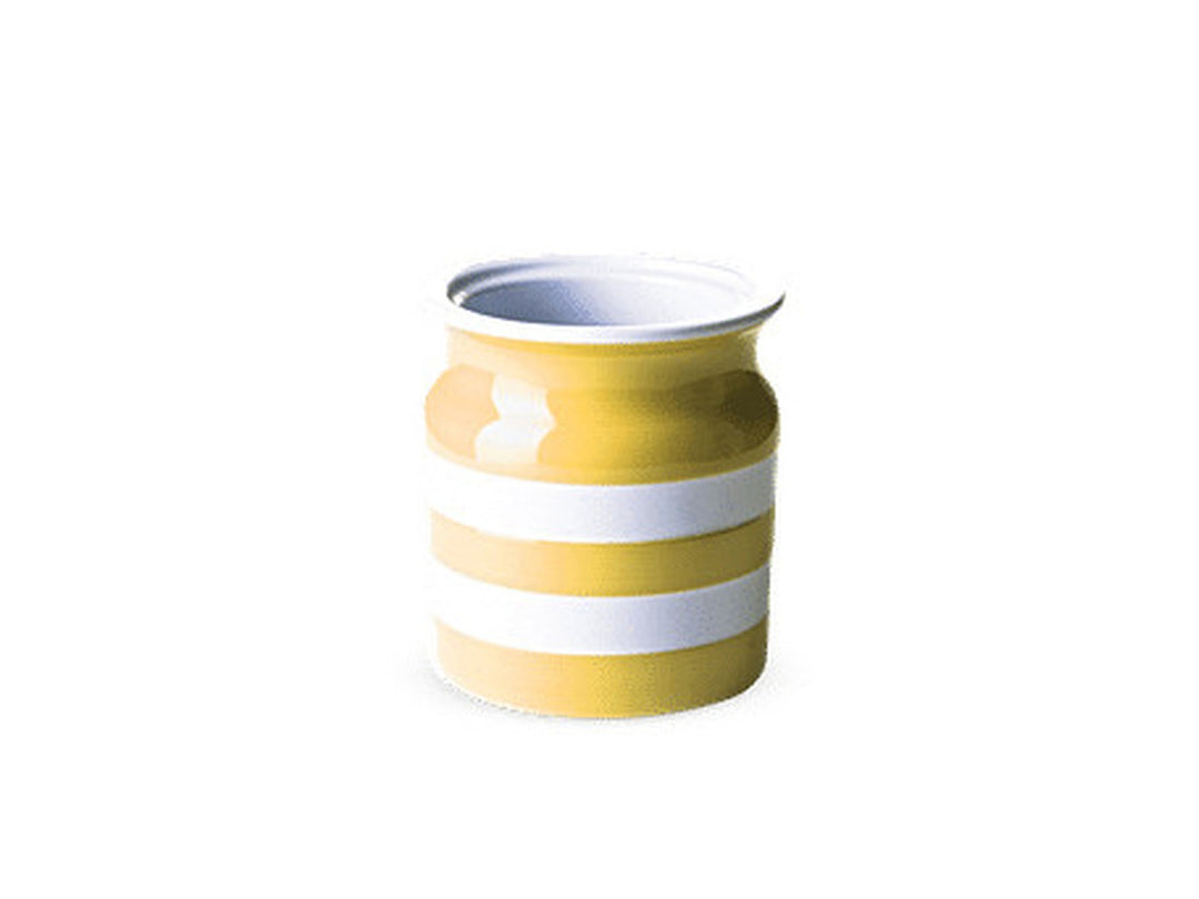 Cornishware Striped Utensil Jar - Yellow