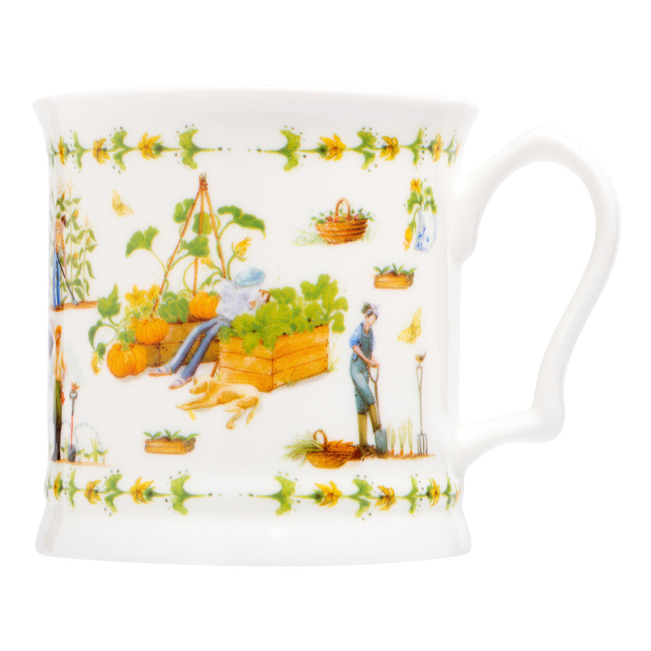 English Tankard Mug - Vegetable Garden by Jane Abbot designs.