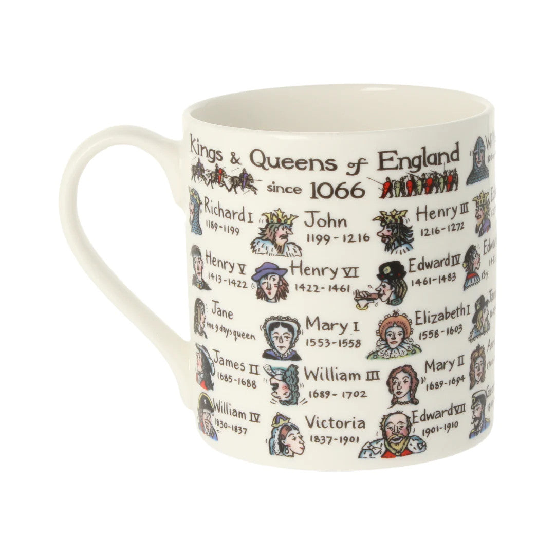Kings & Queens of England with dates Bone China Mug by Picturemaps