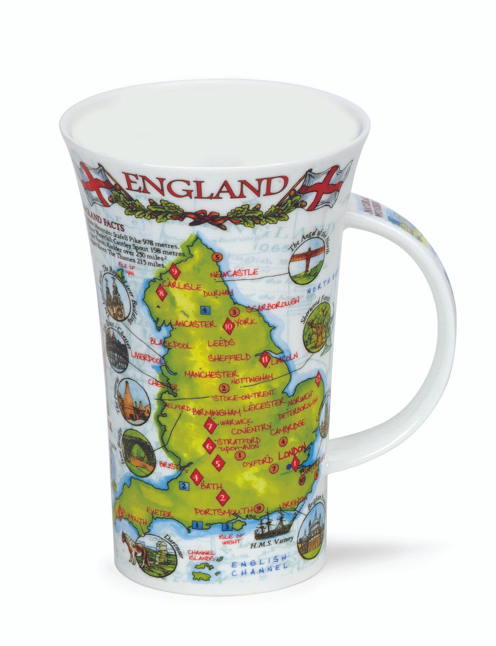 Dunoon fine bone china England mug in the Glencoe shape. Handmade in England.