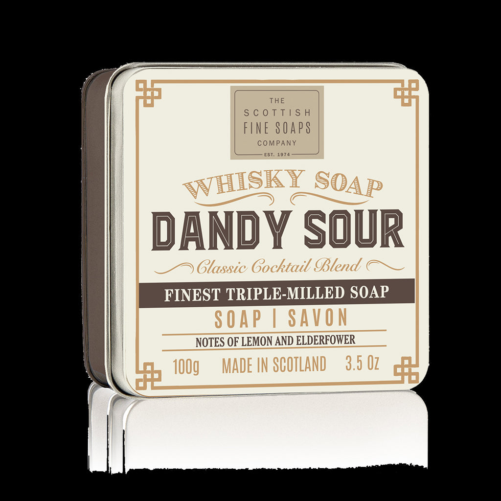 Made in Scotland Whisky Soap in a Tin from The Scottish Soaps Company -  Dandy Sour
