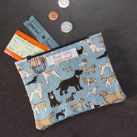 Four Legged Friends Flat Purse with Keyring by Poppy Treffry.