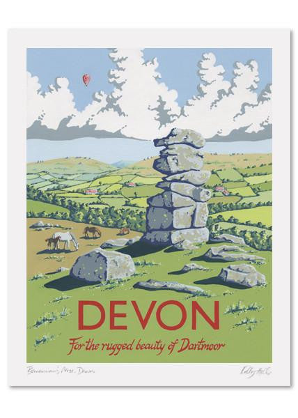 Kelly Hall Devon Print. Printed in England.