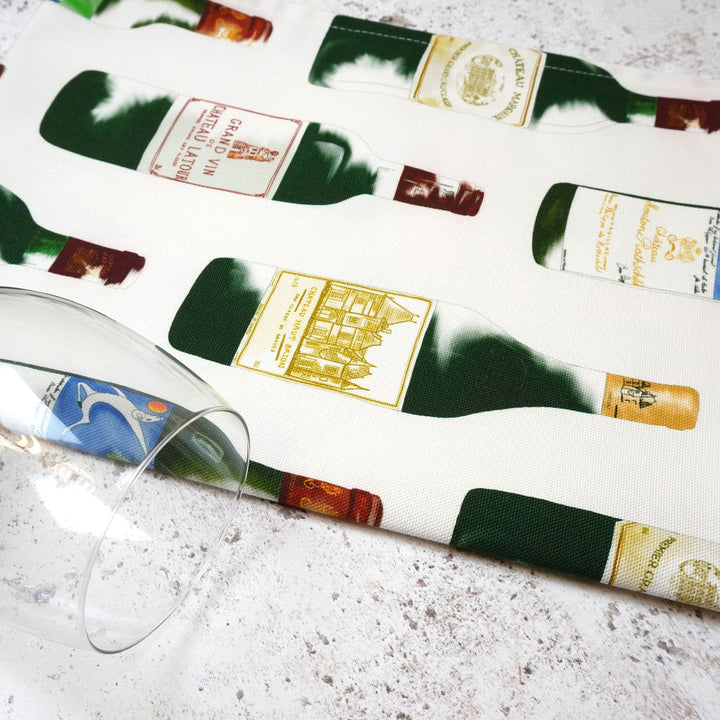 Red Bordeaux Tea Towel by Corinne Alexander.