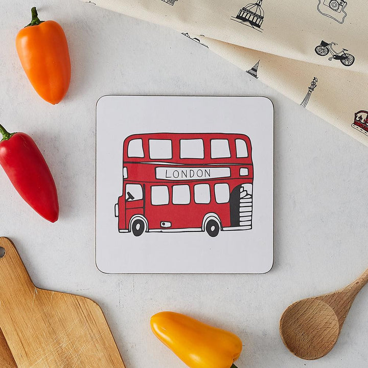 Melamine London Bus Pot Stand from Victoria Eggs.