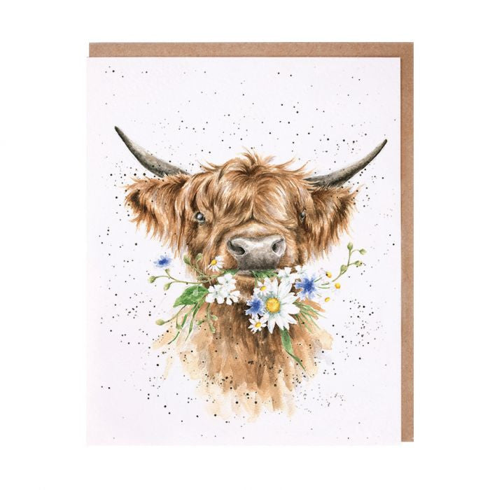 'Daisy Coo' Blank Greetings Card by Hannah Dale for Wrendale Designs.