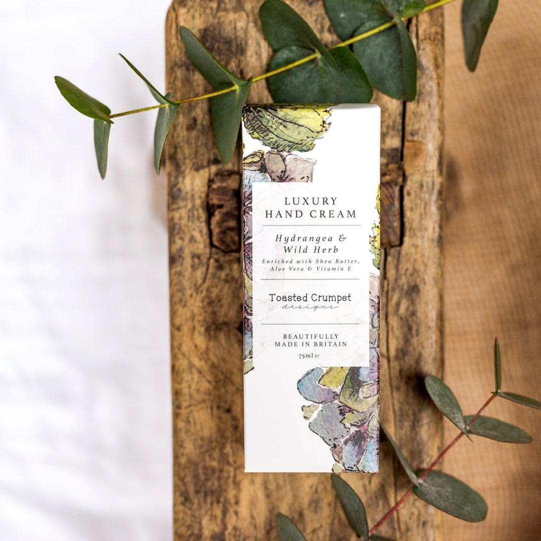 Hydrangea & Wild Herb Luxury Hand Cream 75ml by Toasted Crumpet.