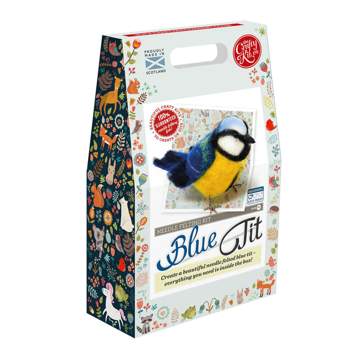 British Birds - Blue Tit Needle Felting Kit from The Crafty Kit Co. Made in Scotland