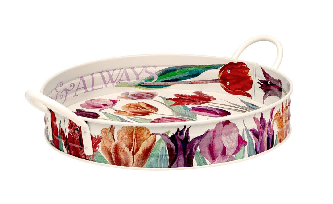 Emma Bridgewater Flowers Tulips Large handled Steel Tray
