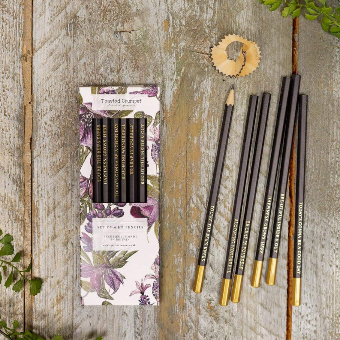 Mulberry Set of 6 Pencils by Toasted Crumpet.