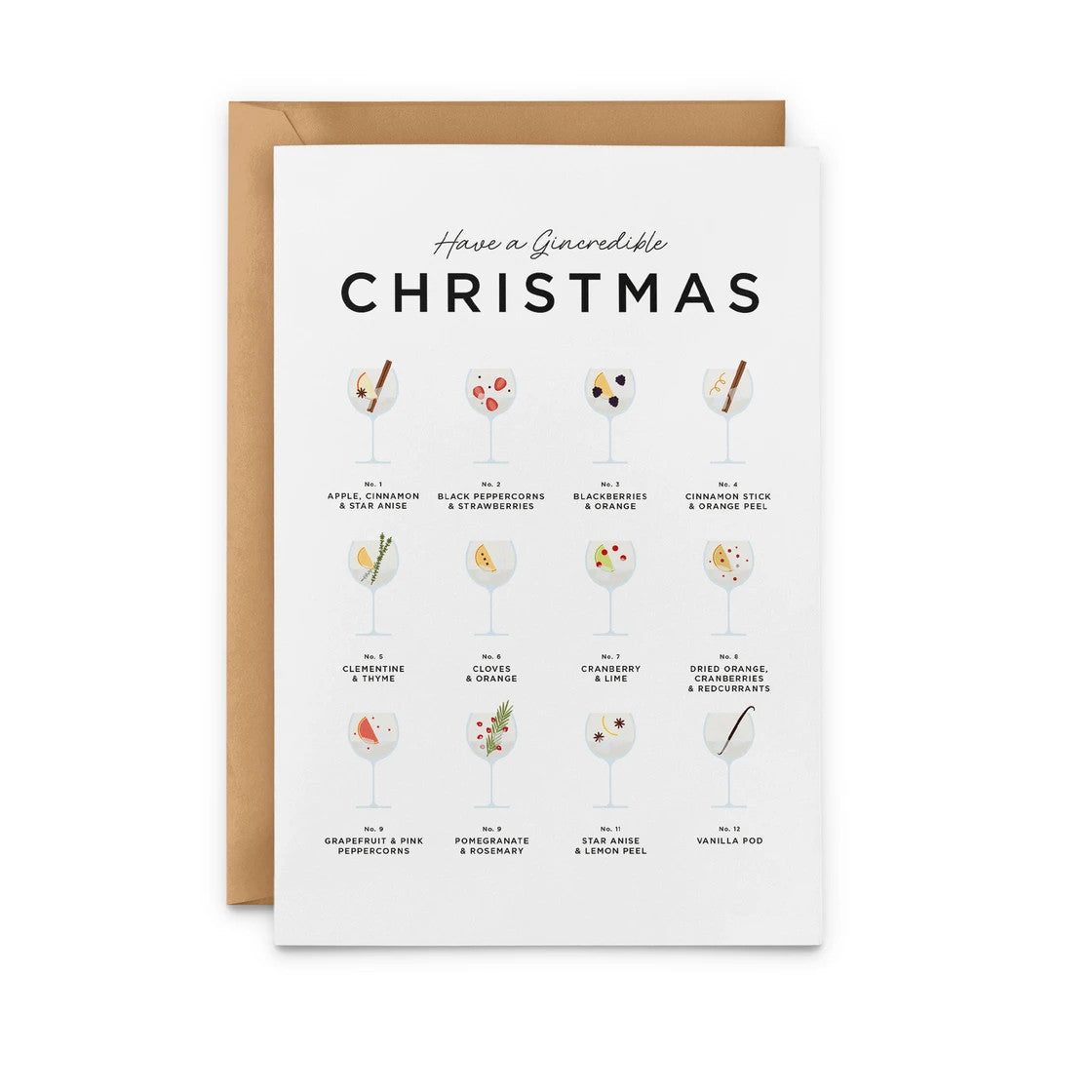 Have a Gincredible Christmas Card from Everlong Print Co. Made in England