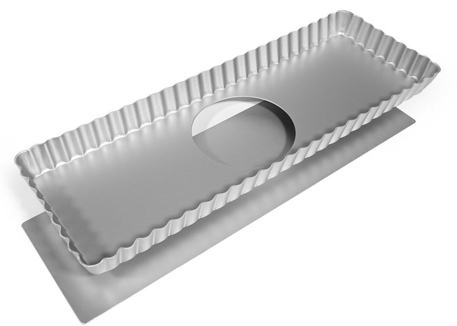 14 x 5 Inch Tarte Maison Tin w. Loose Base from Silverwood Bakeware. Handmade in the UK.