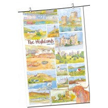 The Highlands by Emma Ball Tea Towel