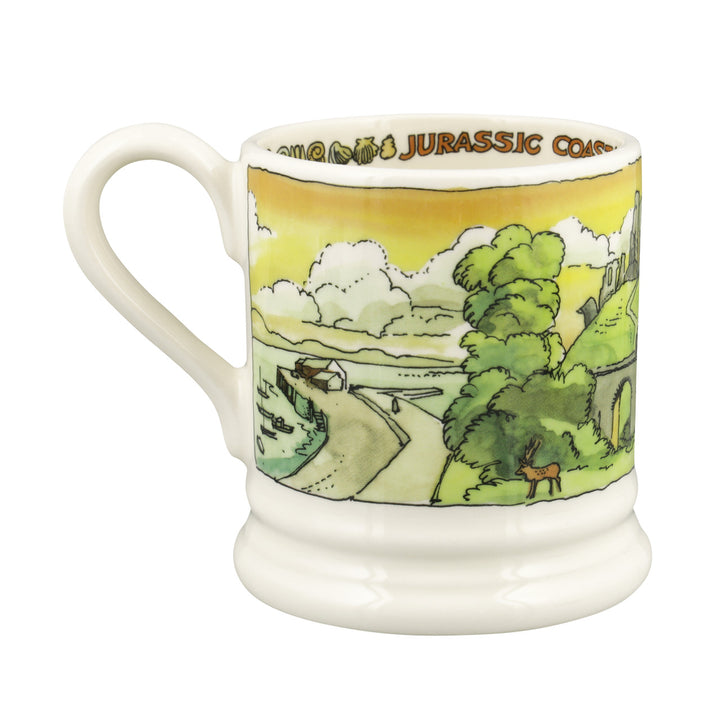 Emma Bridgewater Jurassic Coastline Half Pint Mug. Made in England