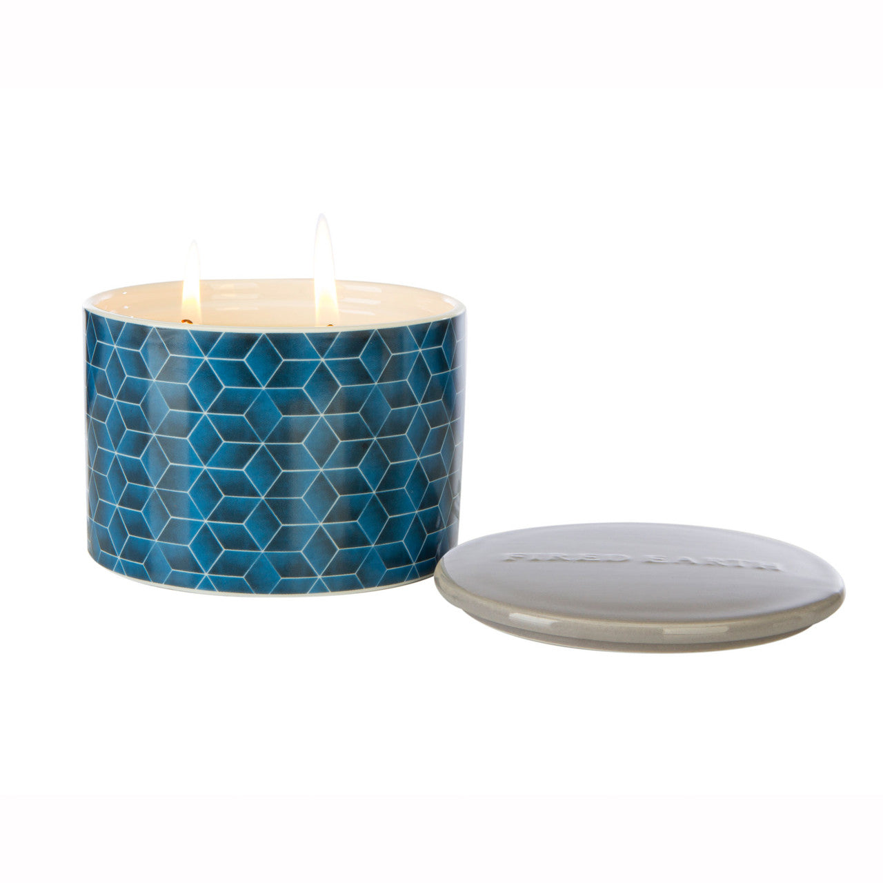 Fired Earth Ceramic Multi Wick Assam & White Cedar Candle by Wax Lyrical. Made in the UK.