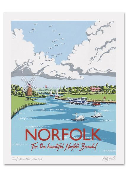 Kelly Hall Norfolk Print. Printed in England.
