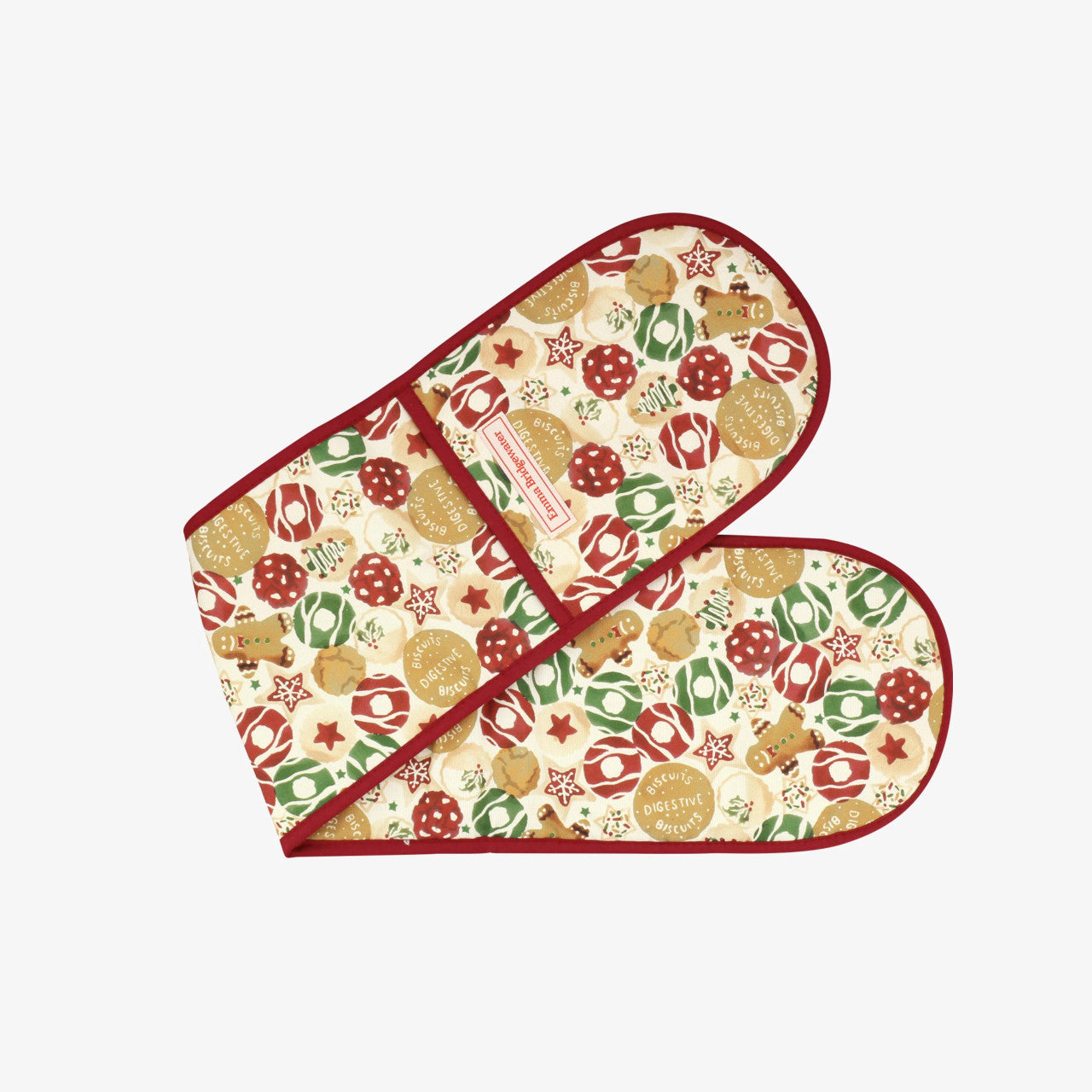 100% Cotton Emma Bridgewater Christmas Biscuits Oven Glove & Tea Towel Set