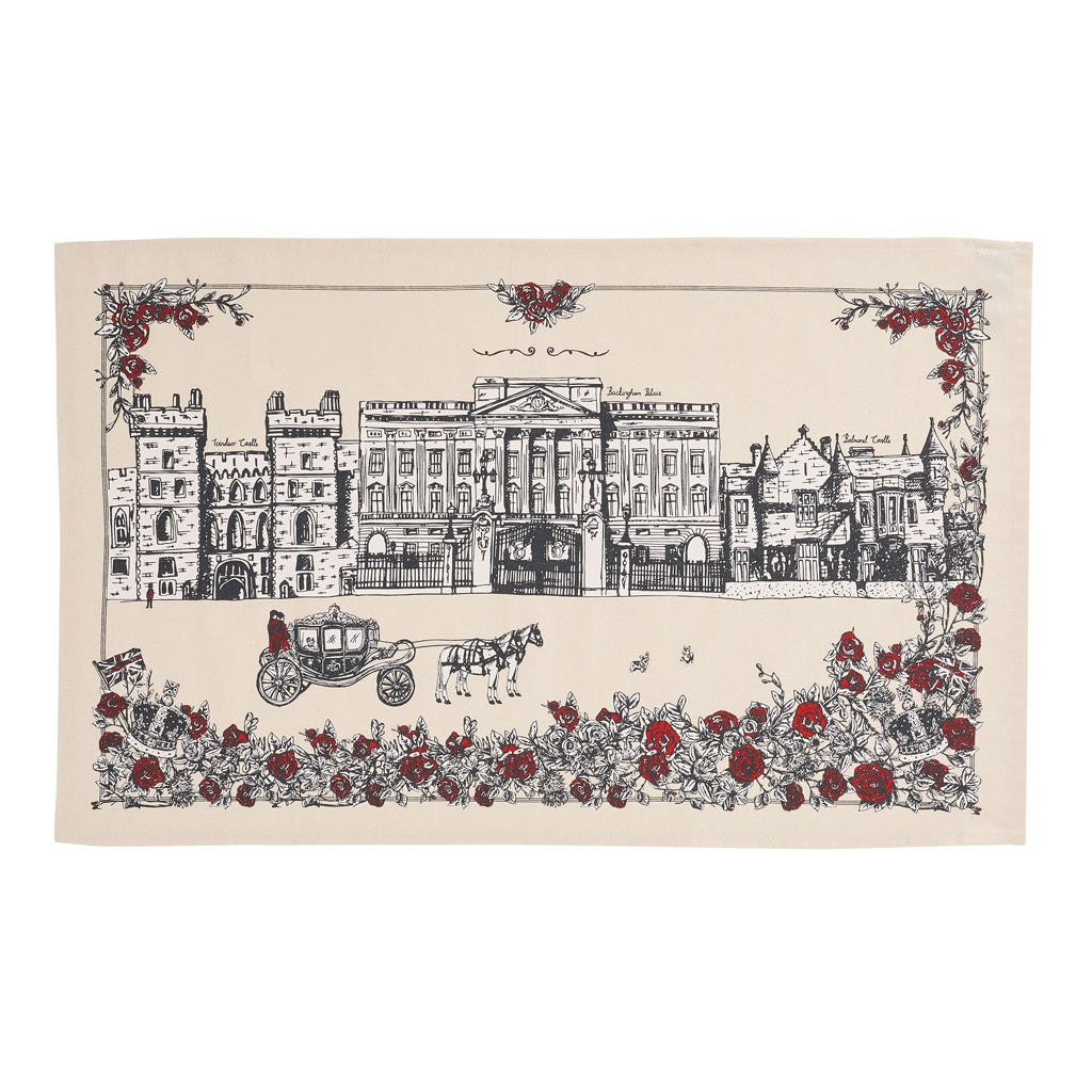 100% cotton Royally British Tea Towel from Victoria Eggs.