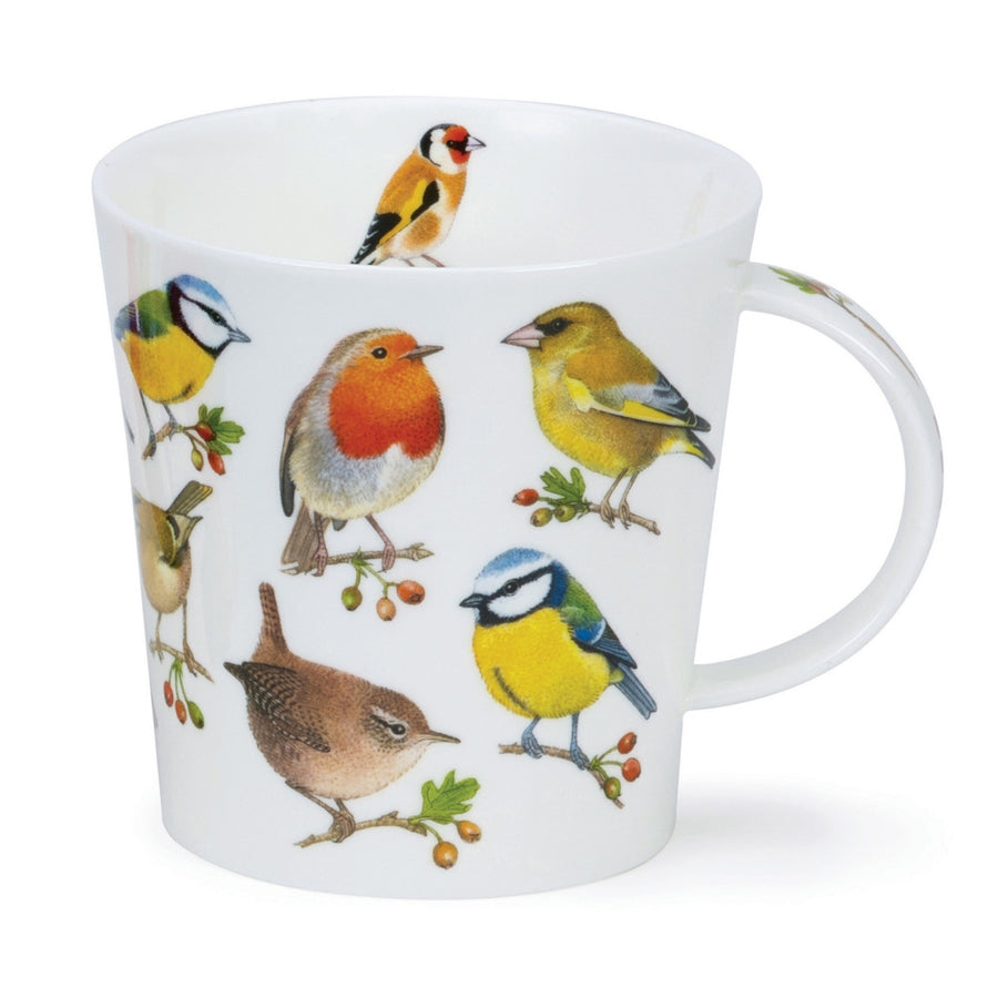 Bone China Dunoon Cairngorm Songbirds Mug - Berries. Handmade in England
