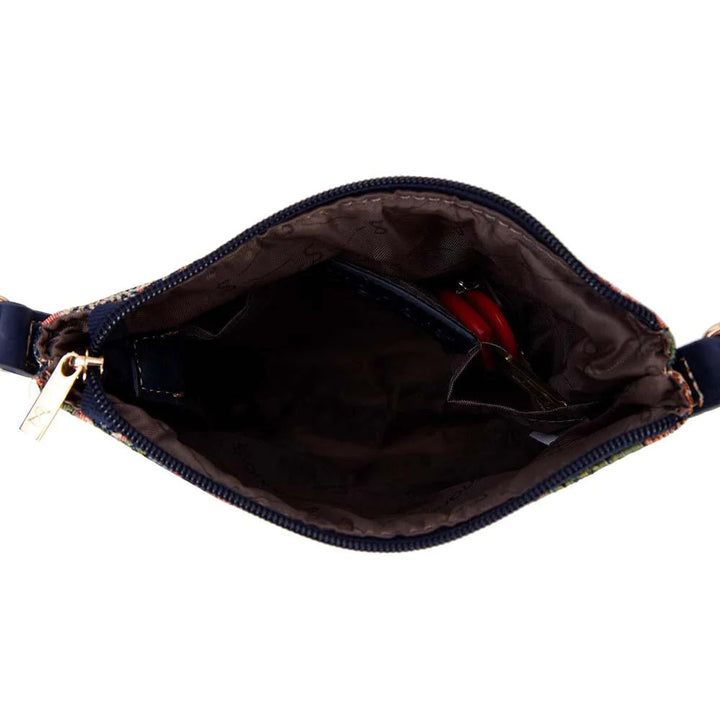 William Morris Strawberry Thief Blue Sling Bag.