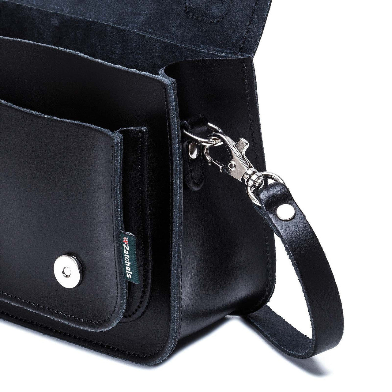 【美品】Zatchels マイクロサッチェル ブラック 牛革 Zatchels Handmade Leather Micro Satchel - Navy – The Bee's Knees