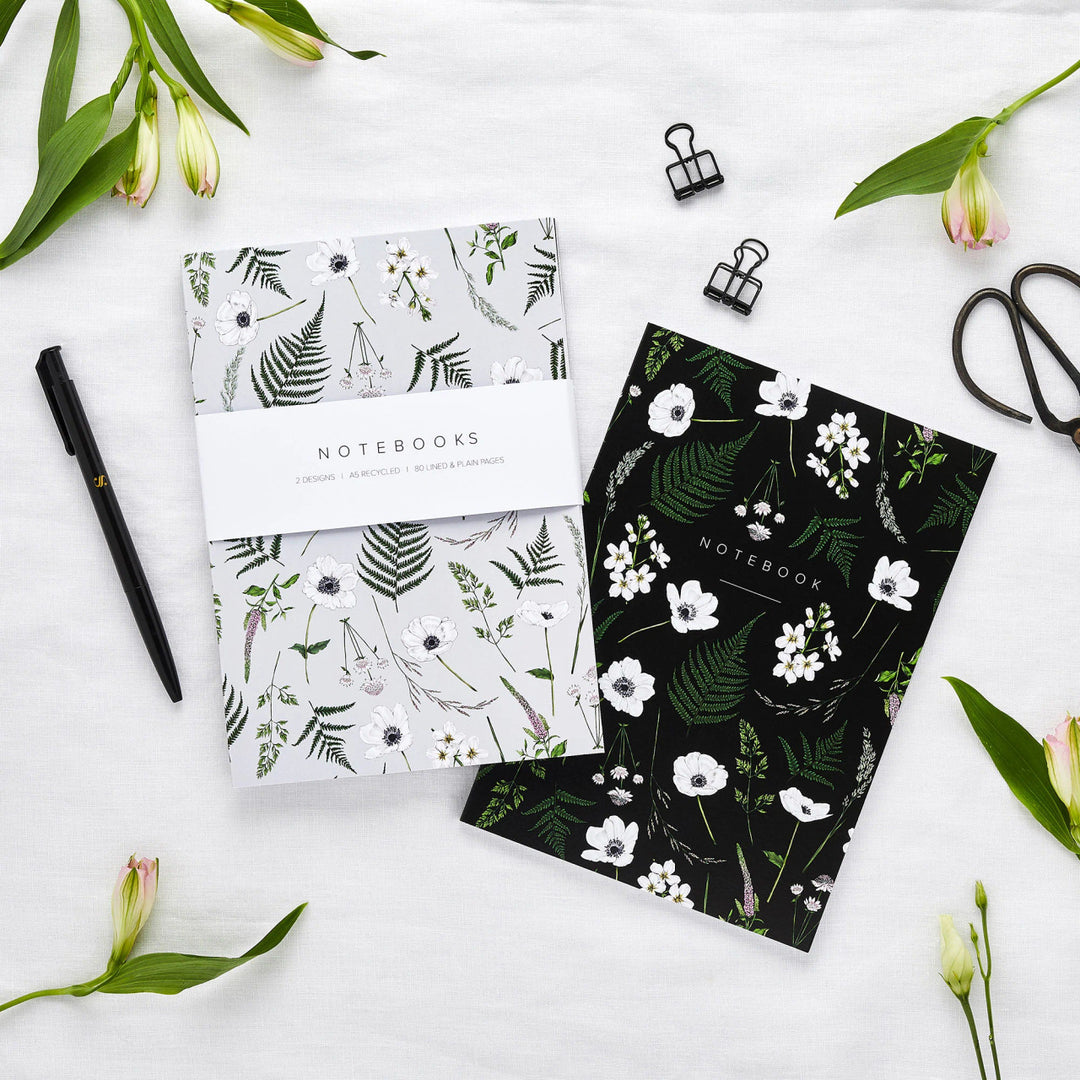 Wild Meadow - Set of 2 A5 Notebooks by Catherine Lewis Design