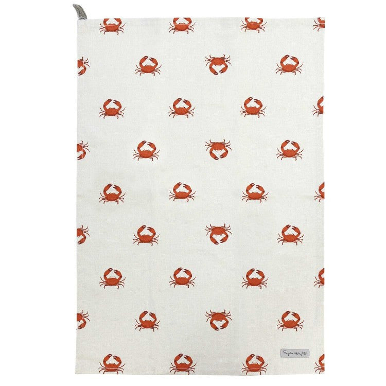 Sophie Allport 100% Crab Cotton Tea Towel