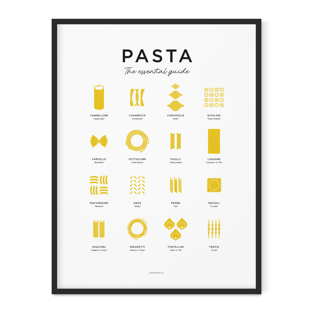 Pasta Print - Framed by Everlong Print Co.