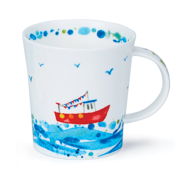 Dunoon Lomond Wavelength Floaty Boaty bone china mug.
