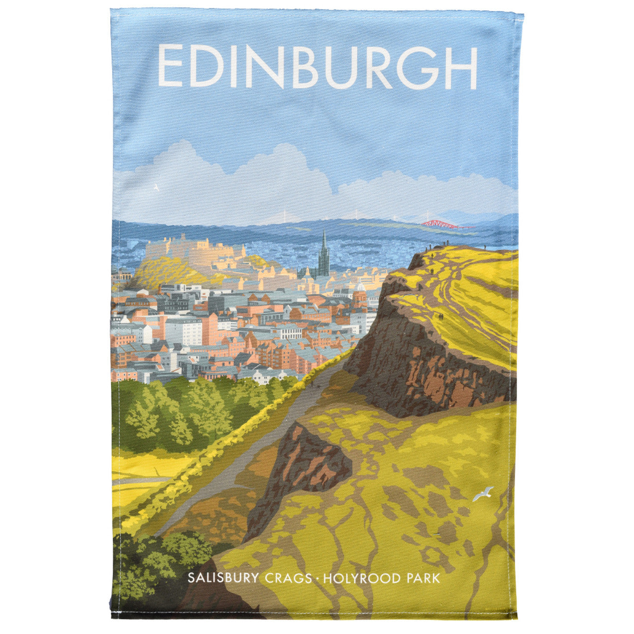 Edinburgh Holyrood Park Tea Towel by Town Towels.