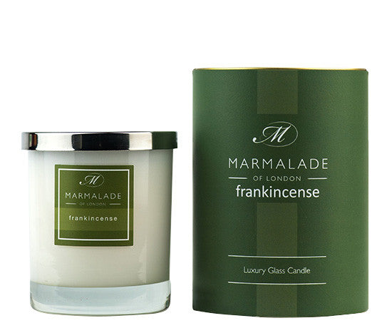 Frankincense glass candle from Marmalade of London.