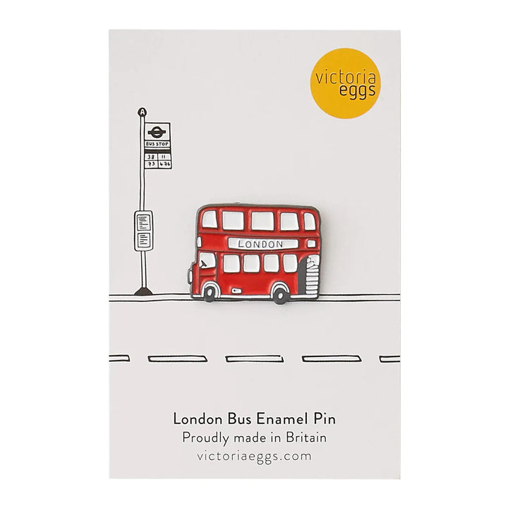 London Bus Enamel Pin Badge from Victoria Eggs.