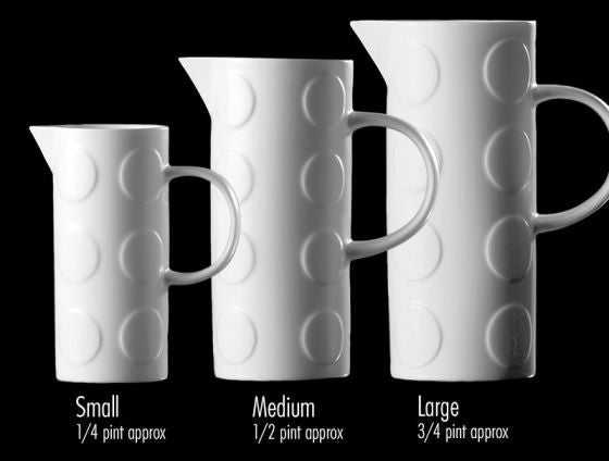 Repeat Repeat fine bone china Skinny Spot Jug. Handmade in England