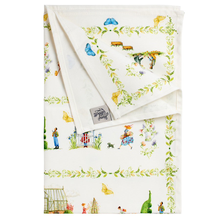  Flower Garden Cotton Tea Towel by Jane Abbott