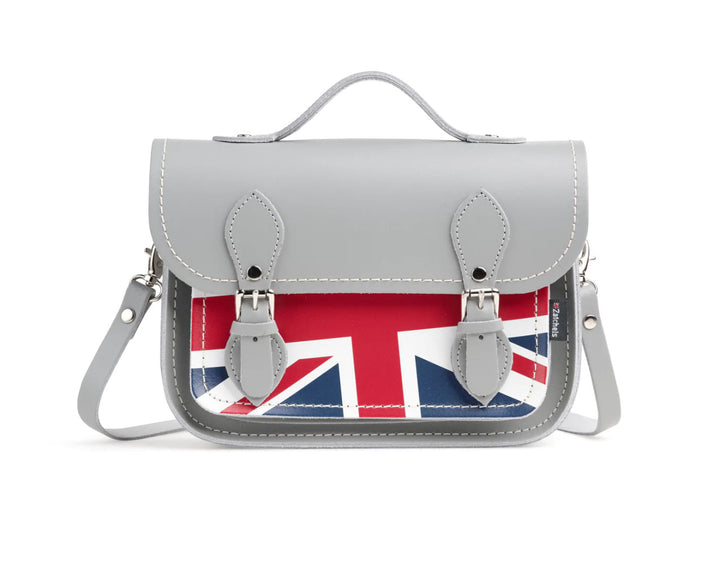 Handmade Leather Union Jack Midi Satchel by Zatchels.