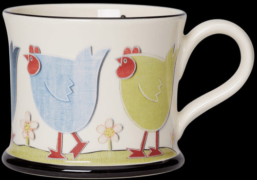 Chicken Run Mug by Moorland Pottery.