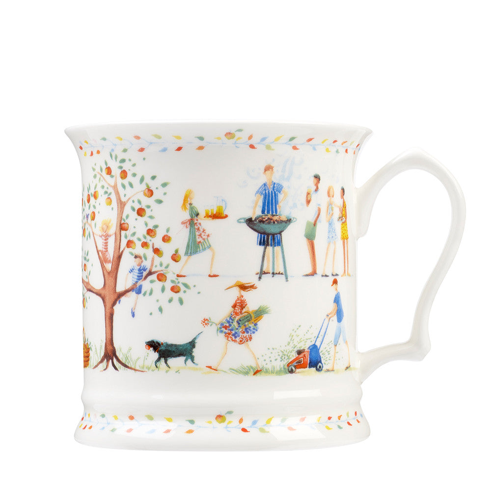 English Tankard Mug - Summer by Jane Abbot designs.