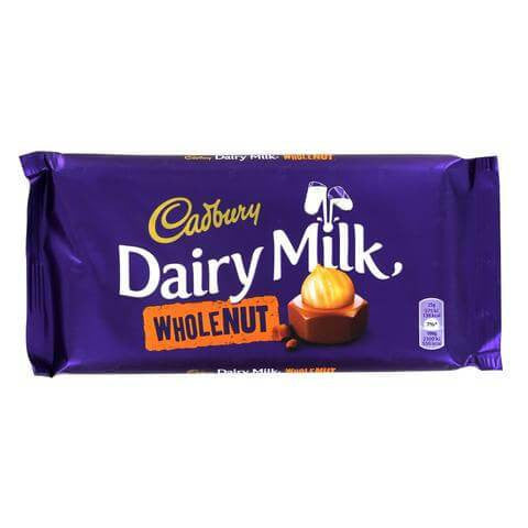Cadbury's Dairy Milk Whole Nut Bar