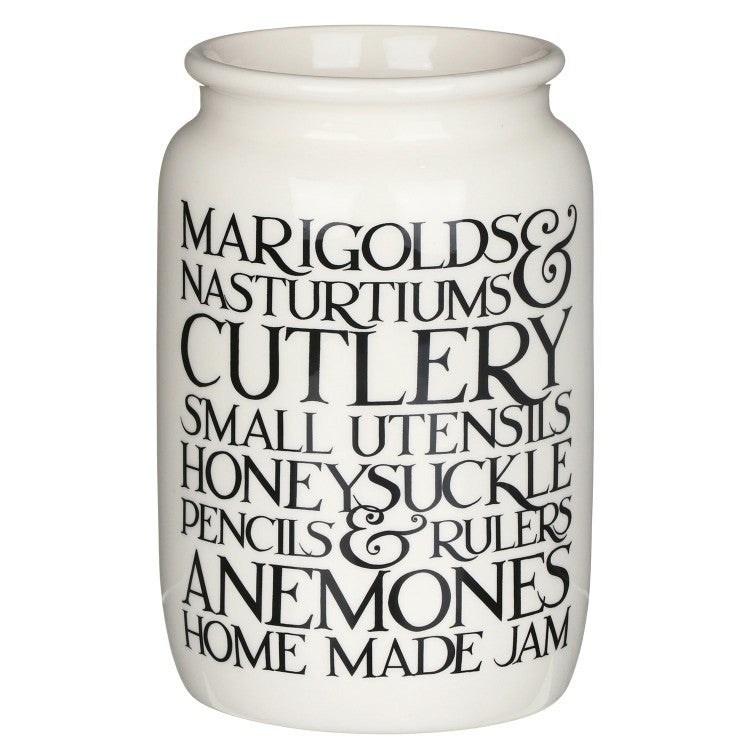 Black Toast Marigolds & Nasturtiums Large Jam Jar