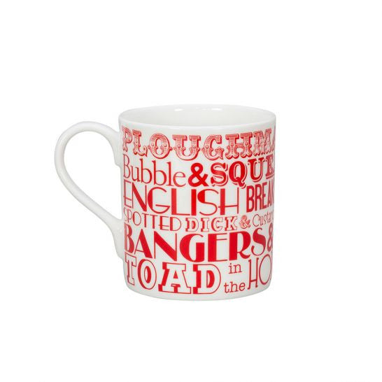 English Dinner Mug - Red