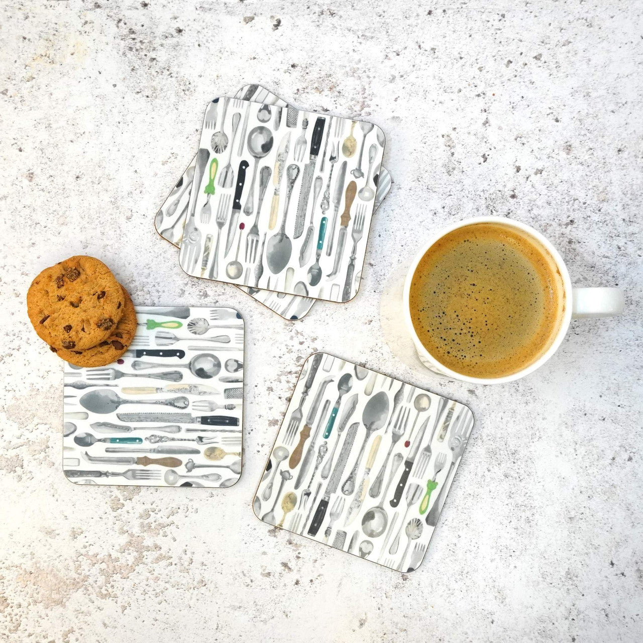 Cutlery Coasters by Corinne Alexander.