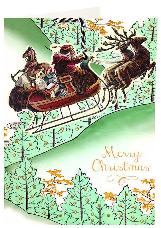 Over the Trees Christmas Hanging Fandangle Card from Madame Treacle