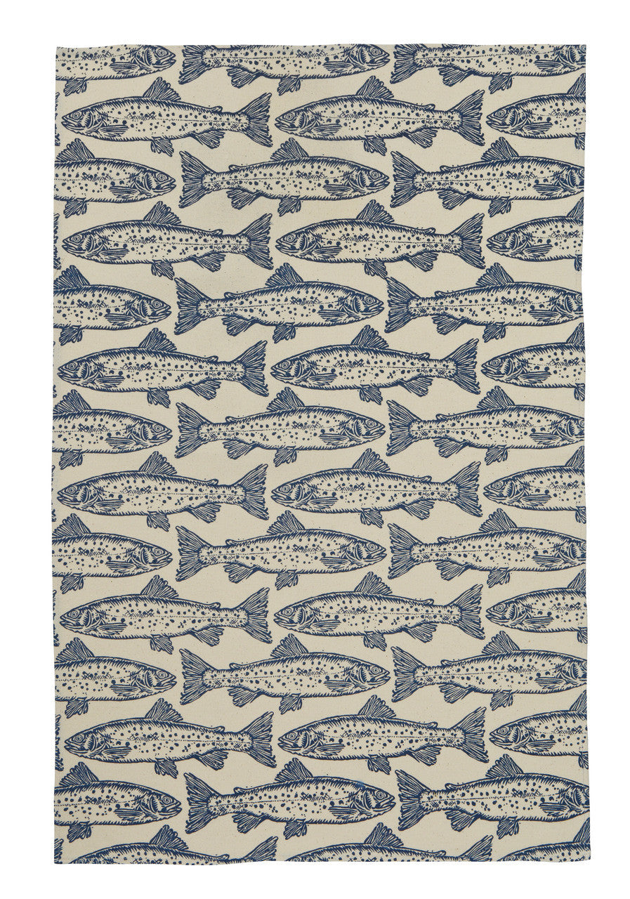 Salmon 100% cotton tea towel from Ulster Weavers.