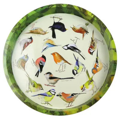 British Birds Round Tin Tray by Emma Ball