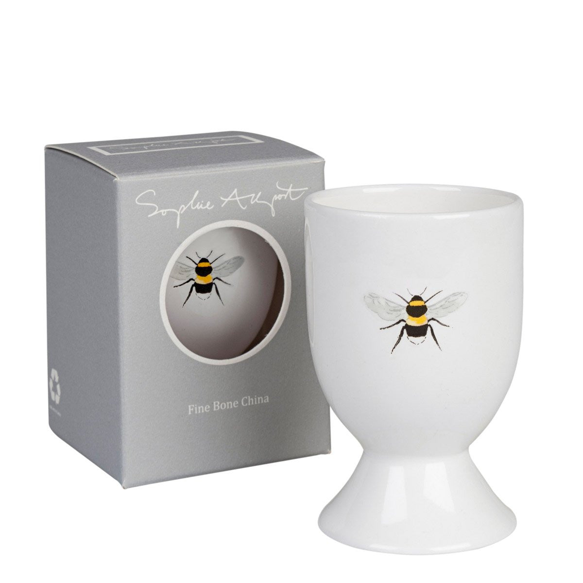 Sophie Allport bone china Bees Egg Cup boxed.