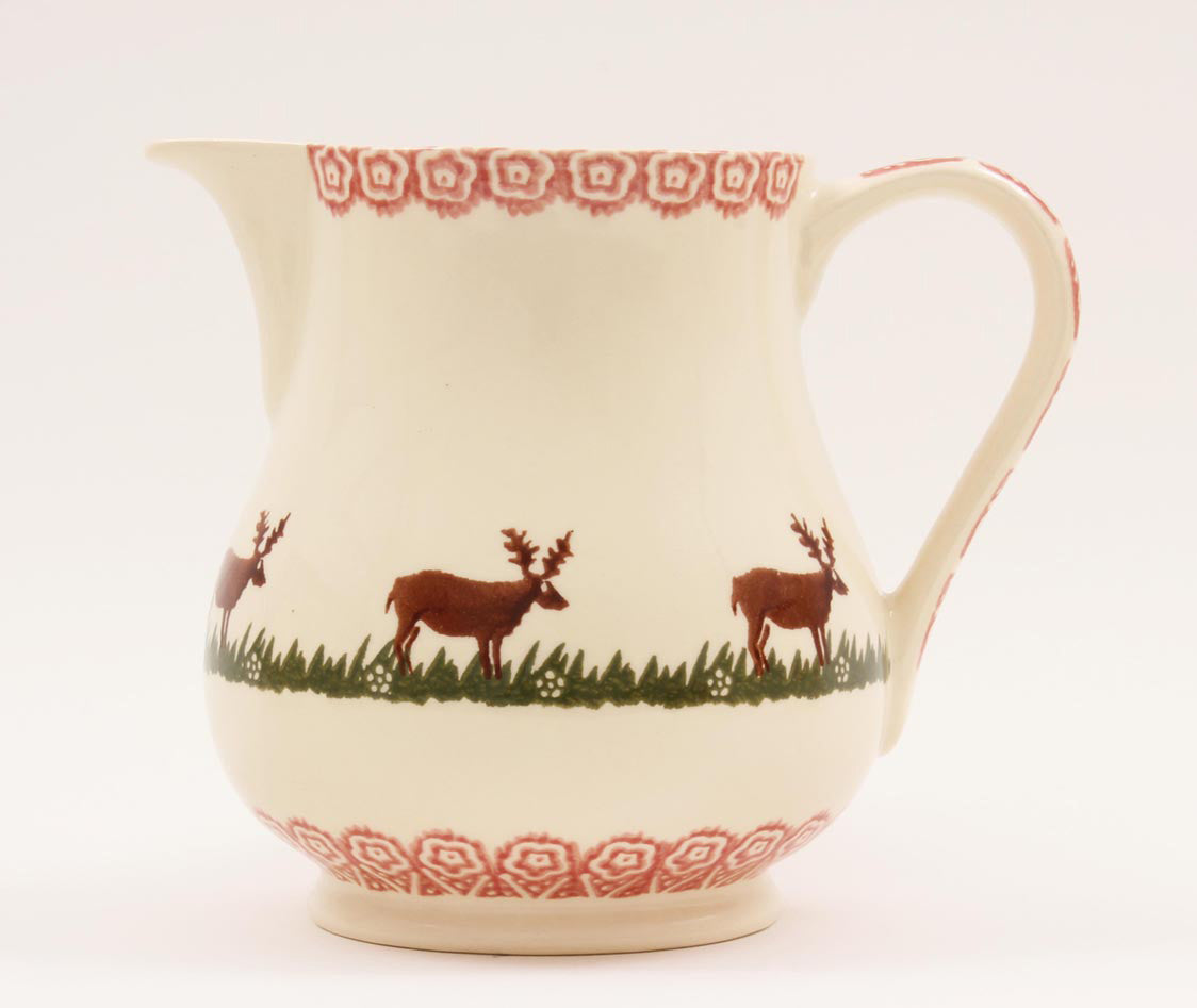 Brixton Pottery Reindeer small pottery jug.