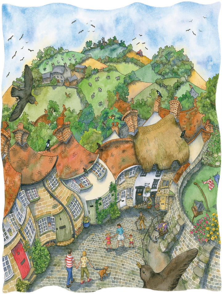 Gold Hill, Shaftsbury 1000 Piece Jigsaw Puzzle.