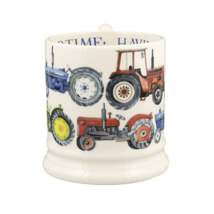 Emma Bridgewater Tractors Half Pint Mug. Handmade in England.